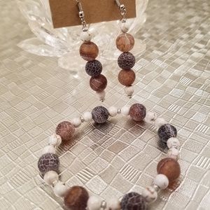 Beaded Earrings and Bracelet set
